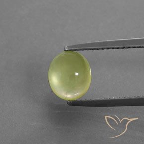 2.38ct Natural Amarelo Esverdeado Claro Prehnite, oval, Transparente/Translúcido