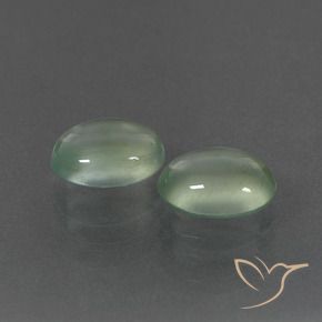 Pedras preciosas de Prehnite Verde amarelado natural de 3.77 ct, oval, Transparente