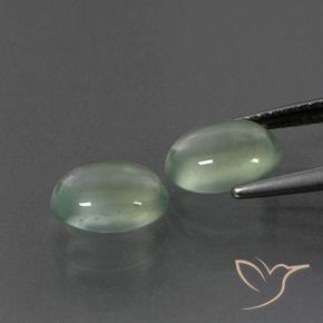 Pedras preciosas de Prehnite Verde amarelado natural de 3.77 ct, oval, Transparente