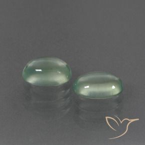 Pedras preciosas de Prehnite Menta verde natural de 3.06 ct, oval, Transparente