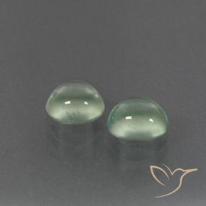 Pedras preciosas de Prehnite Verde Pêra Claro natural de 2.70 ct, oval, Transparente