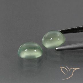 Pedras preciosas de Prehnite Verde Pêra Claro natural de 2.70 ct, oval, Transparente