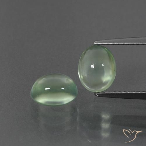 3.26ctw Natural Verde amarelado Prehnite, oval, Transparente