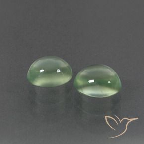 Pedras preciosas de Prehnite Verde amarelado natural de 3.26 ct, oval, Transparente
