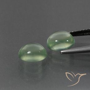 Pedras preciosas de Prehnite Verde amarelado natural de 3.26 ct, oval, Transparente