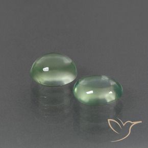 Pedras preciosas de Prehnite Luz verde natural de 3.59 ct, oval, Transparente
