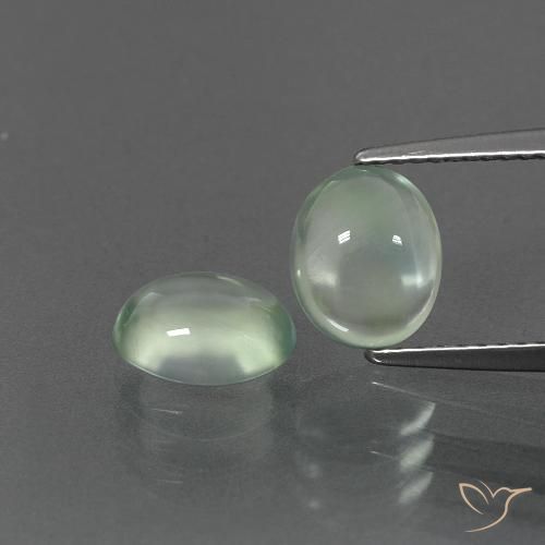 3.27ctw Natural verde quente Prehnite, oval, Transparente