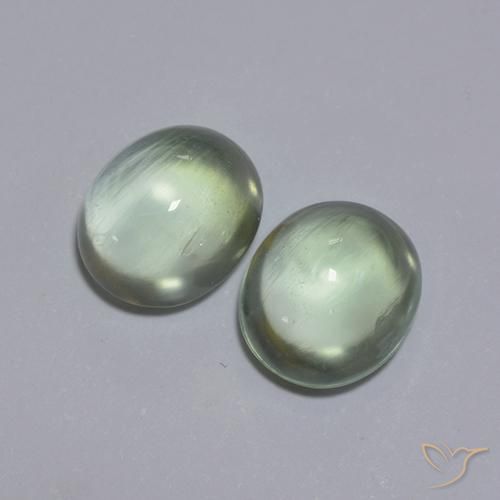 3.56ctw Natural Verde muito claro Prehnite, oval, Transparente