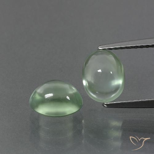 3.47ctw Natural Luz verde Prehnite, oval, Transparente