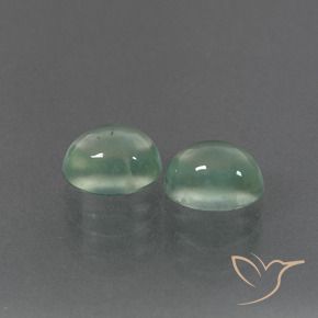 Pedras preciosas de Prehnite Verde Menta Claro natural de 3.18 ct, oval, Transparente