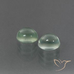 Pedras preciosas de Prehnite Verde muito claro natural de 3.16 ct, oval, Transparente