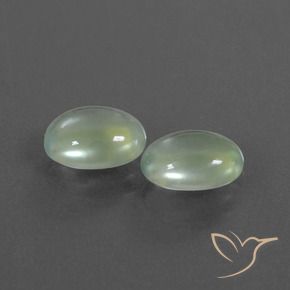 Pedras preciosas de Prehnite Amarelo Claro Verde natural de 2.66 ct, oval, Transparente