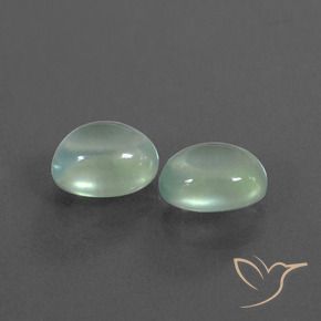 Pedras preciosas de Prehnite Verde Pêra Claro natural de 2.74 ct, oval, Transparente