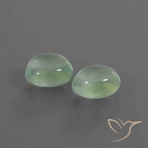 Pedras preciosas de Prehnite Amarelo Claro Verde natural de 2.76 ct, oval, Transparente