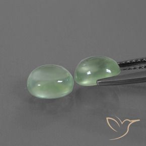 Pedras preciosas de Prehnite Amarelo Claro Verde natural de 2.76 ct, oval, Transparente