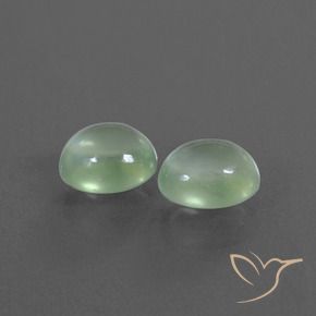 Pedras preciosas de Prehnite Amarelo Claro Verde natural de 2.56 ct, oval, Transparente