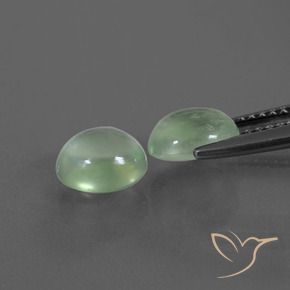 Pedras preciosas de Prehnite Amarelo Claro Verde natural de 2.56 ct, oval, Transparente