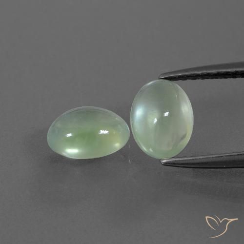 2.39ctw Natural Verde Pêra Claro Prehnite, oval, Transparente