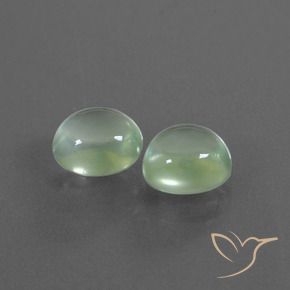 Pedras preciosas de Prehnite Amarelo Claro Verde natural de 2.78 ct, oval, Transparente