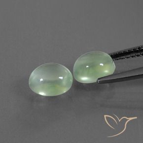 Pedras preciosas de Prehnite Amarelo Claro Verde natural de 2.78 ct, oval, Transparente