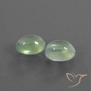 Pedras preciosas de Prehnite Amarelo Claro Verde natural de 2.65 ct, oval, Transparente