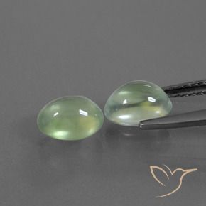 Pedras preciosas de Prehnite Amarelo Claro Verde natural de 2.65 ct, oval, Transparente