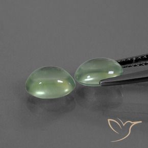 Pedras preciosas de Prehnite Verde amarelado natural de 2.52 ct, oval, Transparente