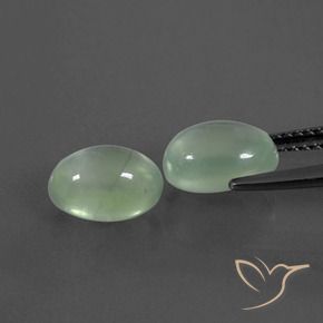 Pedras preciosas de Prehnite Verde amarelado claro natural de 4.12 ct, oval, Transparente
