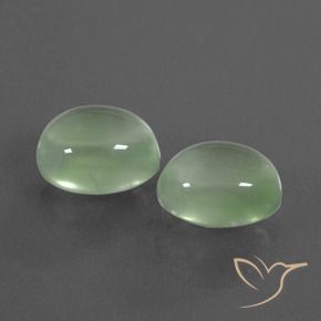 Pedras preciosas de Prehnite Verde Pêra Claro natural de 4.86 ct, oval, Transparente