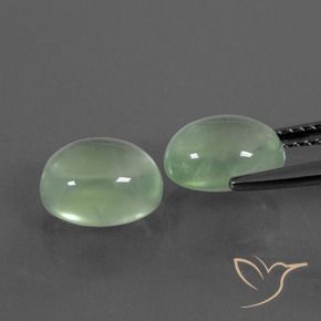 Pedras preciosas de Prehnite Verde Pêra Claro natural de 4.86 ct, oval, Transparente