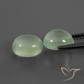 Pedras preciosas de Prehnite Amarelo Claro Verde natural de 4.66 ct, oval, Transparente