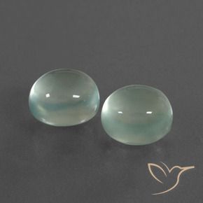 Pedras preciosas de Prehnite Muito claro amarelo verde natural de 4.96 ct, oval, Transparente