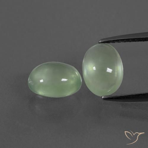 3.62ctw Natural Verde Pêra Claro Prehnite, oval, Transparente