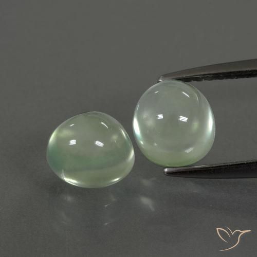 3.47ctw Natural Verde muito claro Prehnite, oval, Transparente