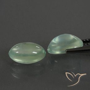 Pedras preciosas de Prehnite Verde amarelado natural de 3.76 ct, oval, Transparente