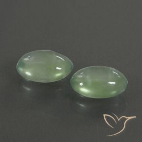 Pedras preciosas de Prehnite verde quente natural de 3.48 ct, oval, Transparente
