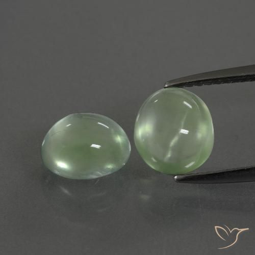 3.91ctw Natural Luz verde Prehnite, oval, Transparente