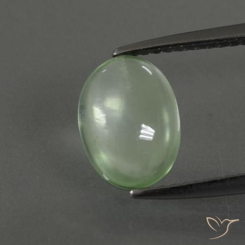 2.06ct Natural Luz verde Prehnite, oval, Transparente