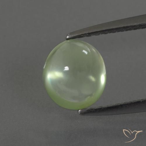 1.50ct Natural Verde Limão Pálido Prehnite, oval, Transparente
