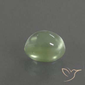 Prehnite Verde Limão Pálido Natural 1.50ct, oval, Transparente