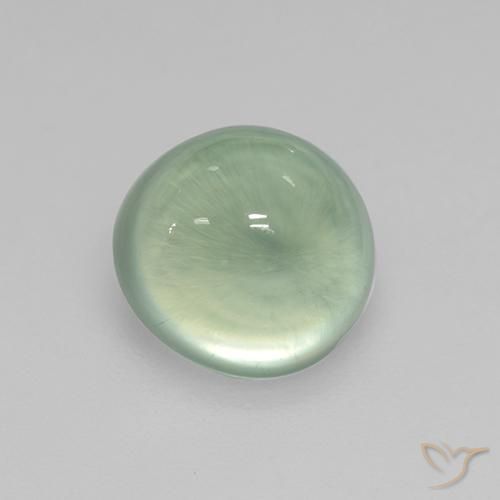 3.14ct Natural Verde Pêra Claro Prehnite, oval, Transparente