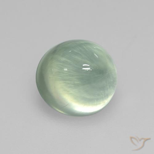 Prehnita verde natural 3,14ct, corte oval, transparente