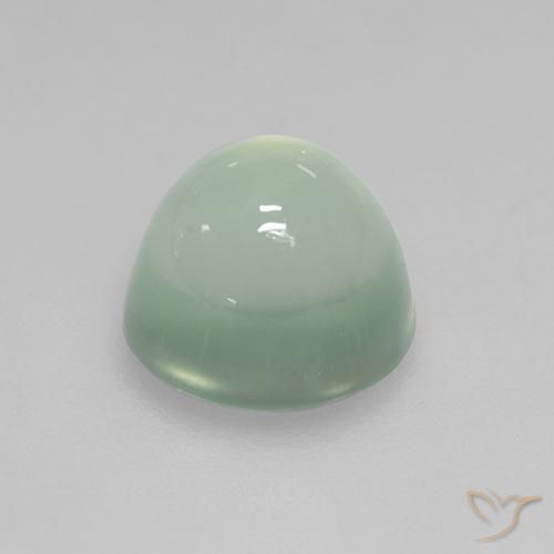 Prehnita verde natural 3,14ct, corte oval, transparente