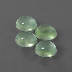 Pedras preciosas de Prehnite Verde natural de  ct, Corte Oval, Transparente