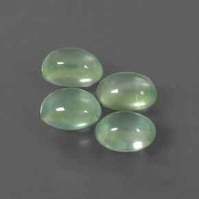 Pedras preciosas de prehnita verde natural de  ct, corte oval, transparente
