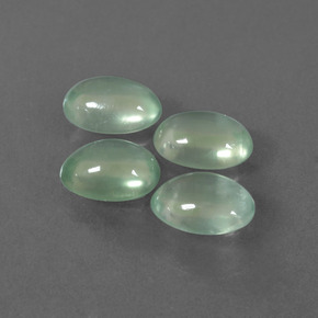 Pedras preciosas de prehnita verde natural de  ct, corte oval, transparente