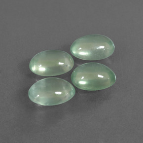 Pedras preciosas de prehnita verde natural de  ct, corte oval, transparente