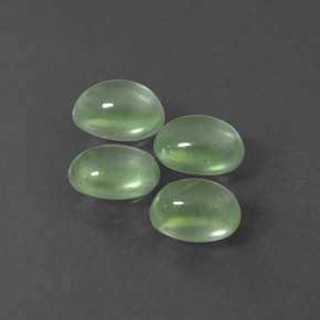 Pedras preciosas de prehnita verde natural de  ct, corte oval, transparente