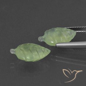 Pedras preciosas de Prehnite Amarelo verde natural de 7.90 ct, Chique, Translúcido