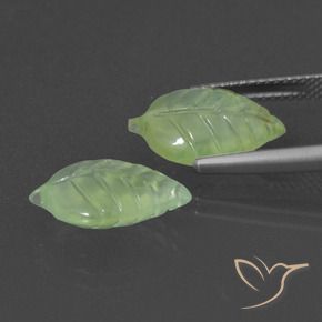 Pedras preciosas de Prehnite Amarelo verde natural de 8.63 ct, Chique, Translúcido
